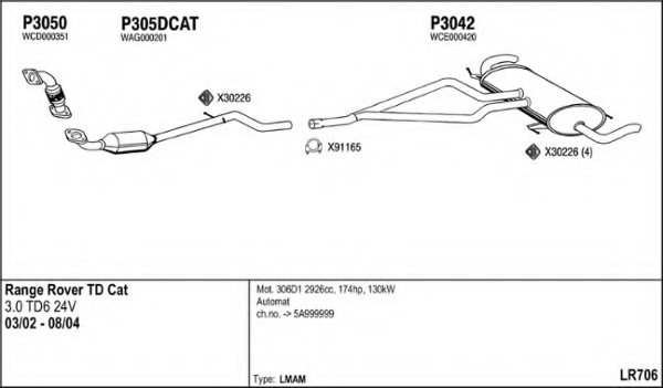 FENNO LR706 Exhaust System